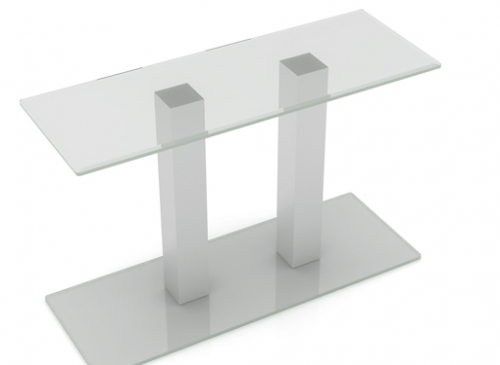 Myra console table glass and metal