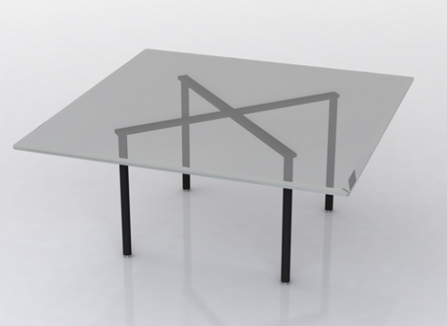 Cross contemporary coffee table