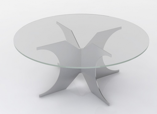 Revel glass top designer coffee table